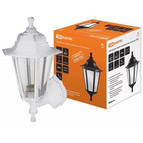 Светильник садово -парковый TDM шестигранник, 60Вт, вверх, белый  6060-21