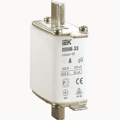 Плавкая вставка предохр. габ.   00  100А IEK ППНИ-33